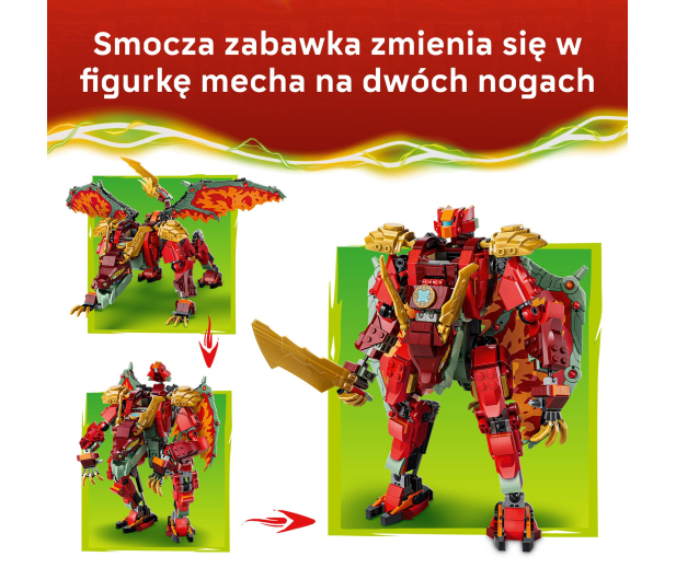 LEGO NINJAGO 71868 Transformujący smoczy Mech Wyldfyre - 1529847 - zdjęcie 5